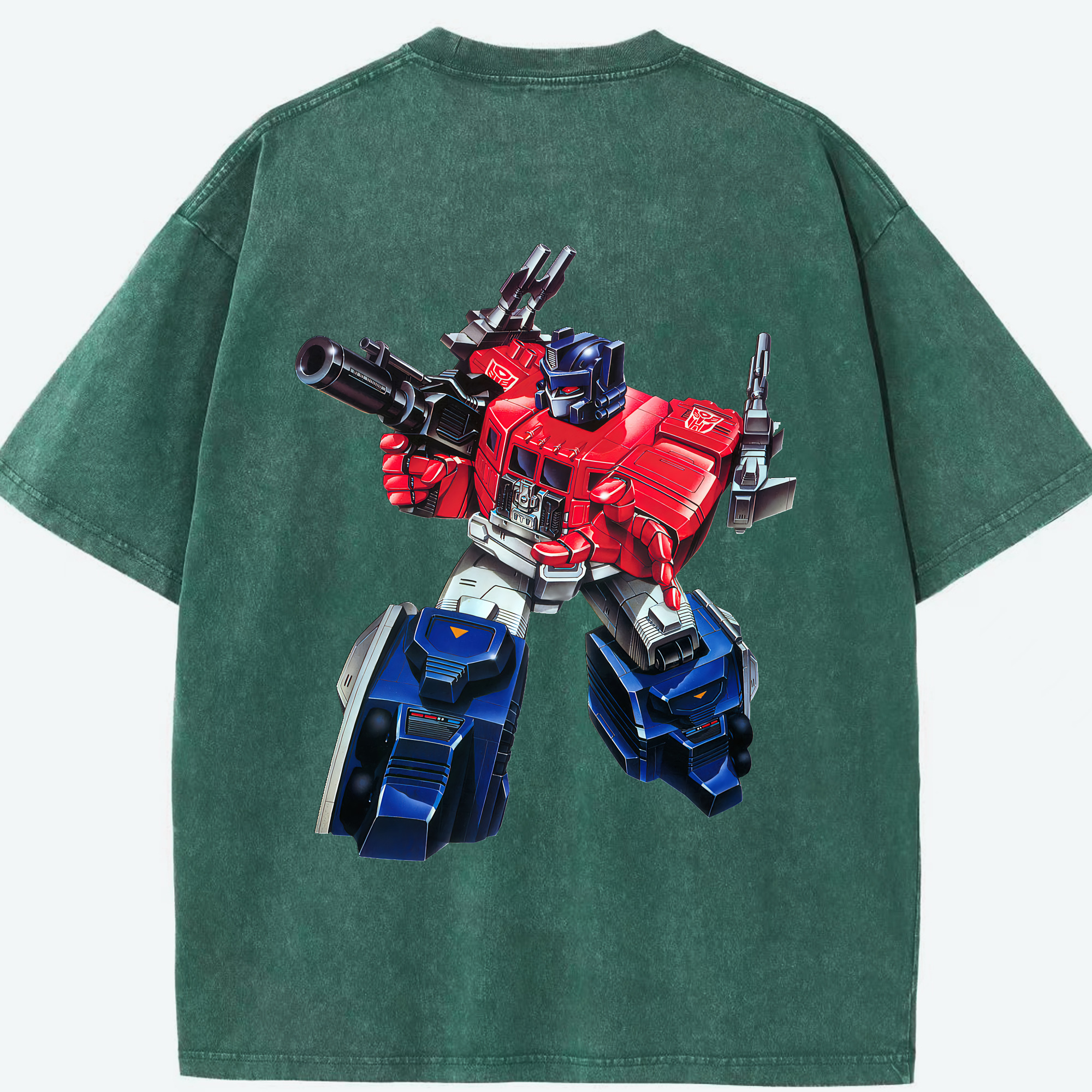 （画像用） Transformers トランスフォーマー 綿100% ヴィンテージ風 半袖Tシャツ（背面プリント）